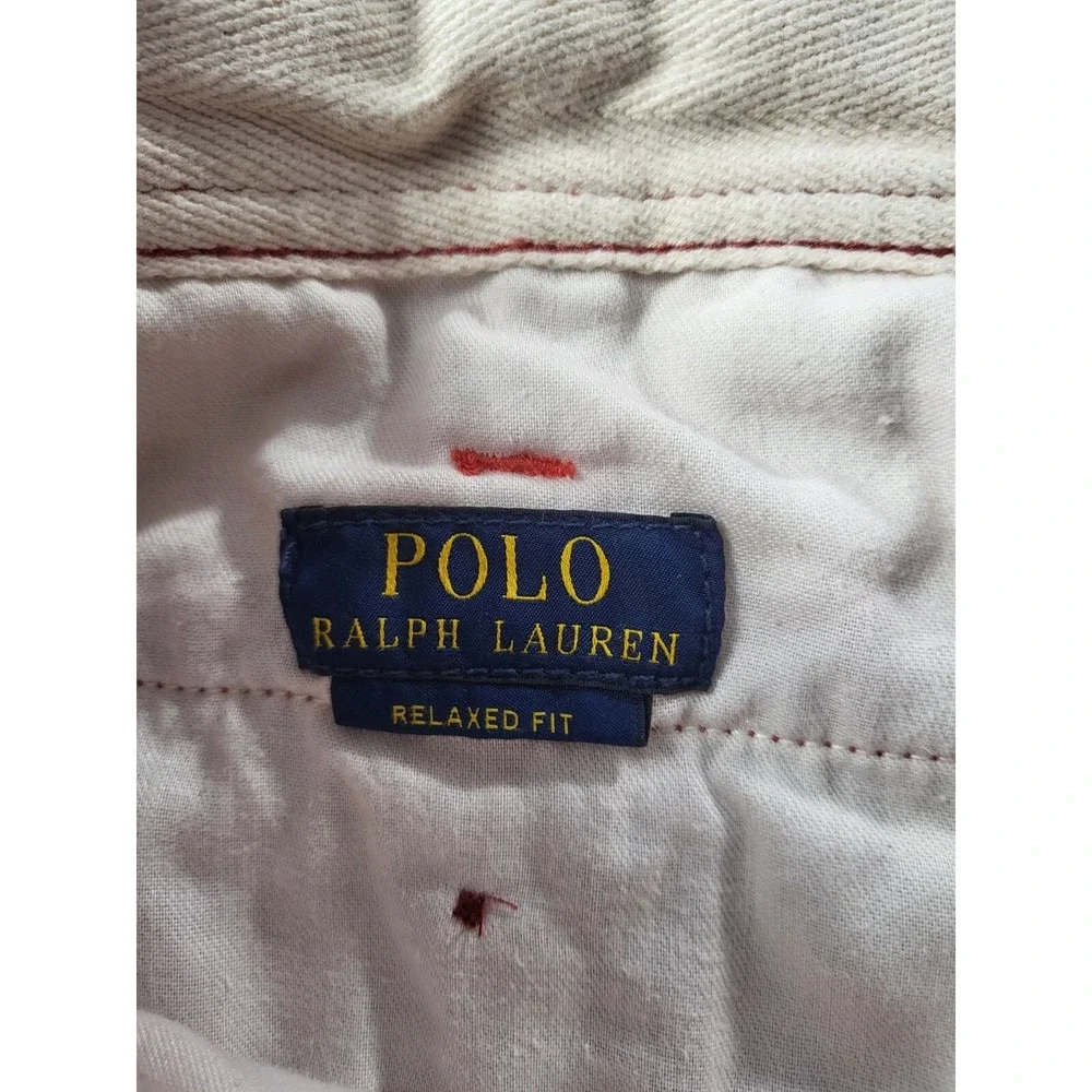 Polo Ralph Lauren‎ Khaki Shorts Relaxed Fit Men Sz 38 Shrimp Red Classic Preppy